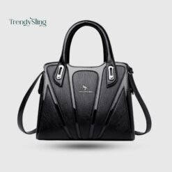Premium Designer Handbag - Elegant Two-Tone Leather Tote