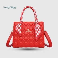 Alternative view of Diamond Stitch PU Satchel hand bag