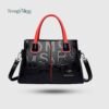Embossed Letter Designer Handbag - Versatile Top-Handle & Crossbody Bag