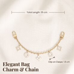 Clover Motif Bag Charm and Decorative Chain - Image 4
