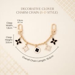 Alternative view of Clover Motif Bag Charm and Decorative Chain