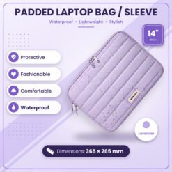 Linear stitch Padded Laptop Bag/Sleeve for 13.3 to 14 Inch - Image 3