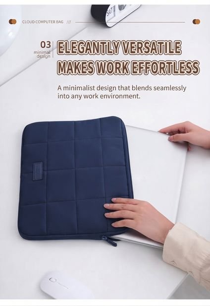 Grid stitch laptop sleeves