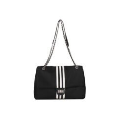 Alternative view of Large Space 3 Stripes Sports Theme Waterproof Shoulder Bag / Cross Body Bag with Metal Stripe